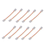 10pcs LED Strip Light Connector Kit 3Pin 10mm Quick Connection Strong Compatibility COB Light Strip Connector for Warehouse