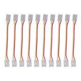 10pcs LED Strip Light Connector Kit 3Pin 10mm Quick Connection Strong Compatibility COB Light Strip Connector for Warehouse - 45-Degree Angle