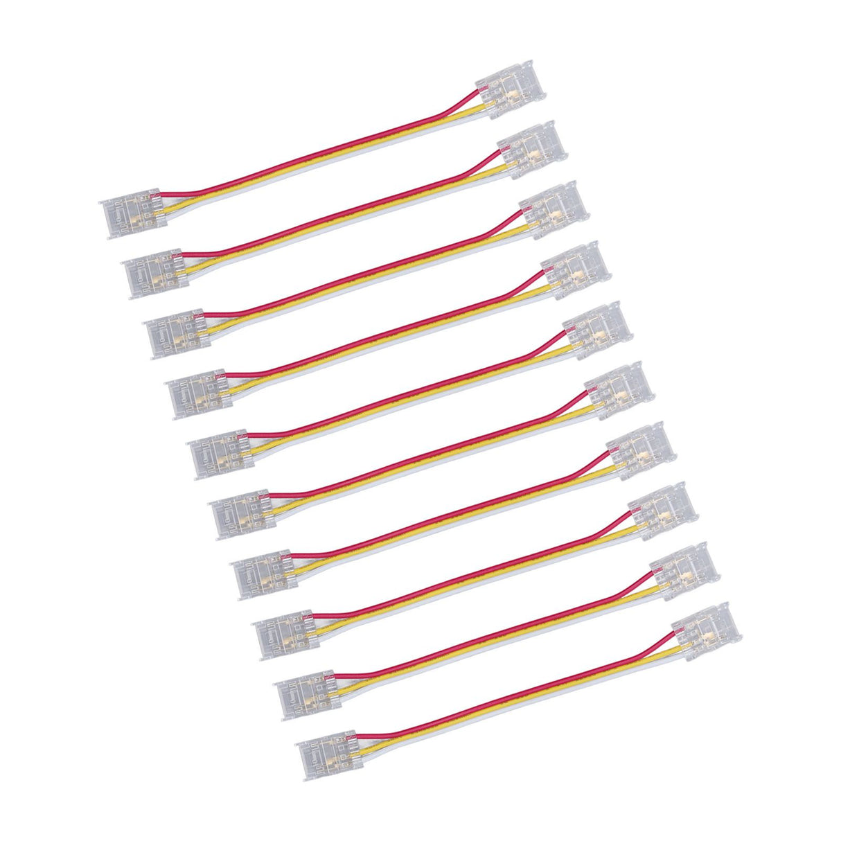 10pcs LED Strip Light Connector Kit 3Pin 10mm Quick Connection Strong Compatibility COB Light Strip Connector for Warehouse