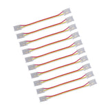 10pcs LED Strip Light Connector Kit 3Pin 10mm Quick Connection Strong Compatibility COB Light Strip Connector for Warehouse