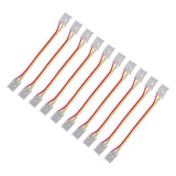 10pcs LED Strip Light Connector Kit 3Pin 10mm Quick Connection Strong Compatibility COB Light Strip Connector for Warehouse - Close-Up Angle