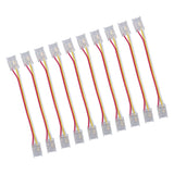 10pcs LED Strip Light Connector Kit 3Pin 10mm Quick Connection Strong Compatibility COB Light Strip Connector for Warehouse - Low Angle