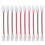 10 Pcs COB Strip Light Connector 2Pin PC Material 10mm Width Double Headed Strip to Strip Extension Connector