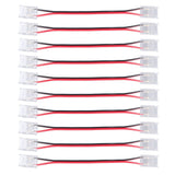 10 Pcs COB Strip Light Connector 2Pin PC Material 10mm Width Double Headed Strip to Strip Extension Connector