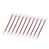 10 Pcs COB Strip Light Connector 2Pin PC Material 10mm Width Double Headed Strip to Strip Extension Connector - Rear View