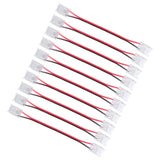 10 Pcs COB Strip Light Connector 2Pin PC Material 10mm Width Double Headed Strip to Strip Extension Connector - Close-Up Angle