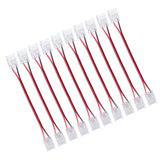 10 Pcs COB Strip Light Connector 2Pin PC Material 10mm Width Double Headed Strip to Strip Extension Connector