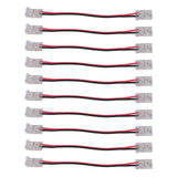 10pcs COB Strip Light Connector Professional Double Head 8mm 2 Pin Light Strip Connectors for Home Office School