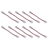 10pcs COB Strip Light Connector Professional Double Head 8mm 2 Pin Light Strip Connectors for Home Office School - Side View