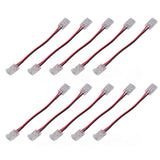 10pcs COB Strip Light Connector Professional Double Head 8mm 2 Pin Light Strip Connectors for Home Office School - Top-Down View