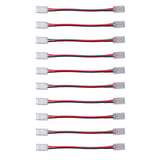 10pcs COB Strip Light Connector Professional Double Head 8mm 2 Pin Light Strip Connectors for Home Office School