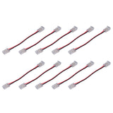 10pcs COB Strip Light Connector Professional Double Head 8mm 2 Pin Light Strip Connectors for Home Office School - Low Angle