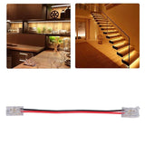 10pcs COB Strip Light Connector Professional Double Head 8mm 2 Pin Light Strip Connectors for Home Office School