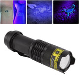 UV Flashlights Waterproof Battery Powered Impact Resistant Aluminum 365nm Ultraviolet Flashlight Cat Urine Detector Light