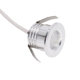 Mini Recessed COB Spotlight Stable Heat Dissipation LED Recessed Ceiling Spotlight 3W Silver Lamp Body AC85‑265V Warm White Light 3000K