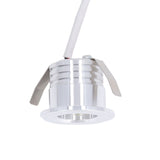 Mini Recessed COB Spotlight Stable Heat Dissipation LED Recessed Ceiling Spotlight 3W Silver Lamp Body AC85‑265V Warm White Light 3000K