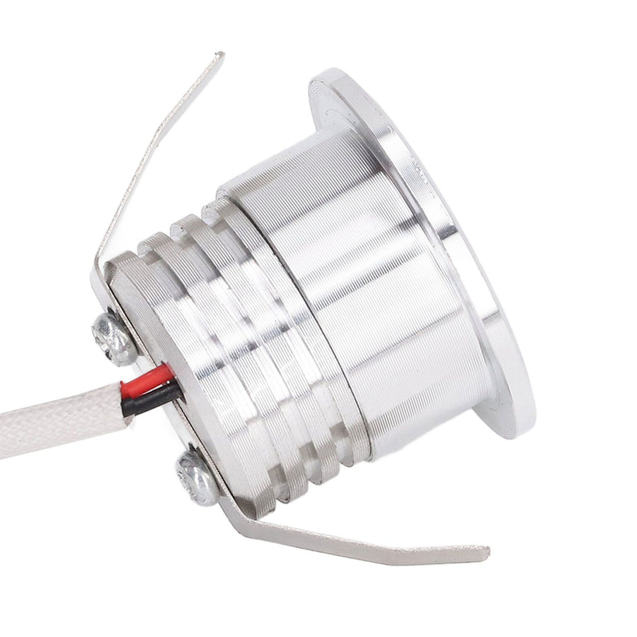 Mini Recessed COB Spotlight Stable Heat Dissipation LED Recessed Ceiling Spotlight 3W Silver Lamp Body AC85‑265V Warm White Light 3000K