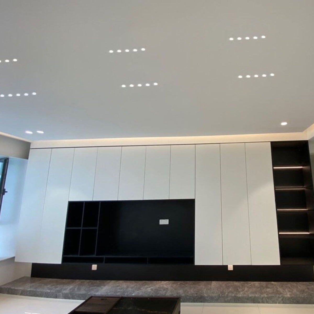 3W LED Recessed Spotlight Mini Under Cabinet Light Downlights with LED Driver for Kitchens Cabinets Ceilings AC85‑265V White Light 6000K