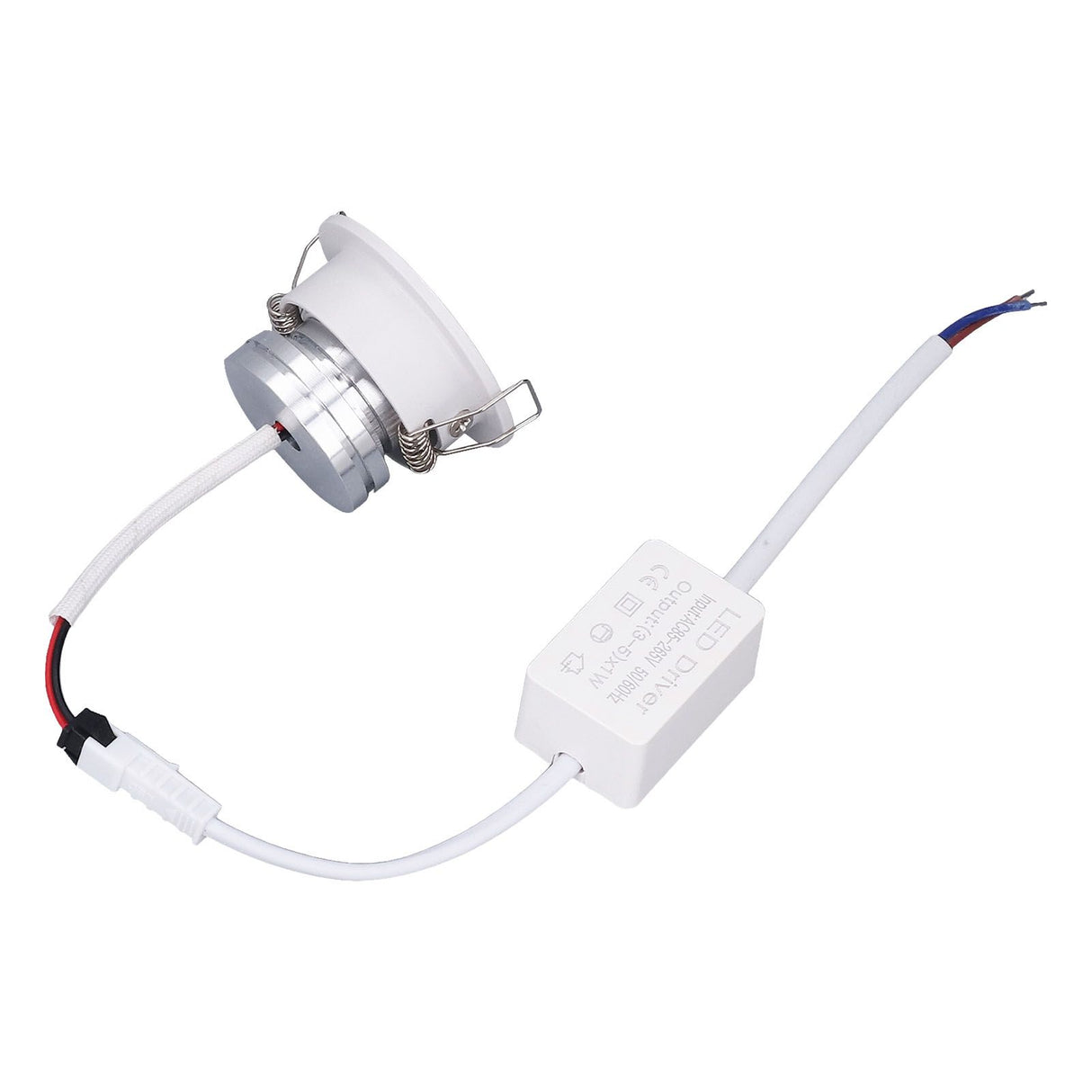 LED Recessed Light Mini Adjustable Angle Aluminium Recessed Ceiling Light White 85‑265V Cold White 6000K