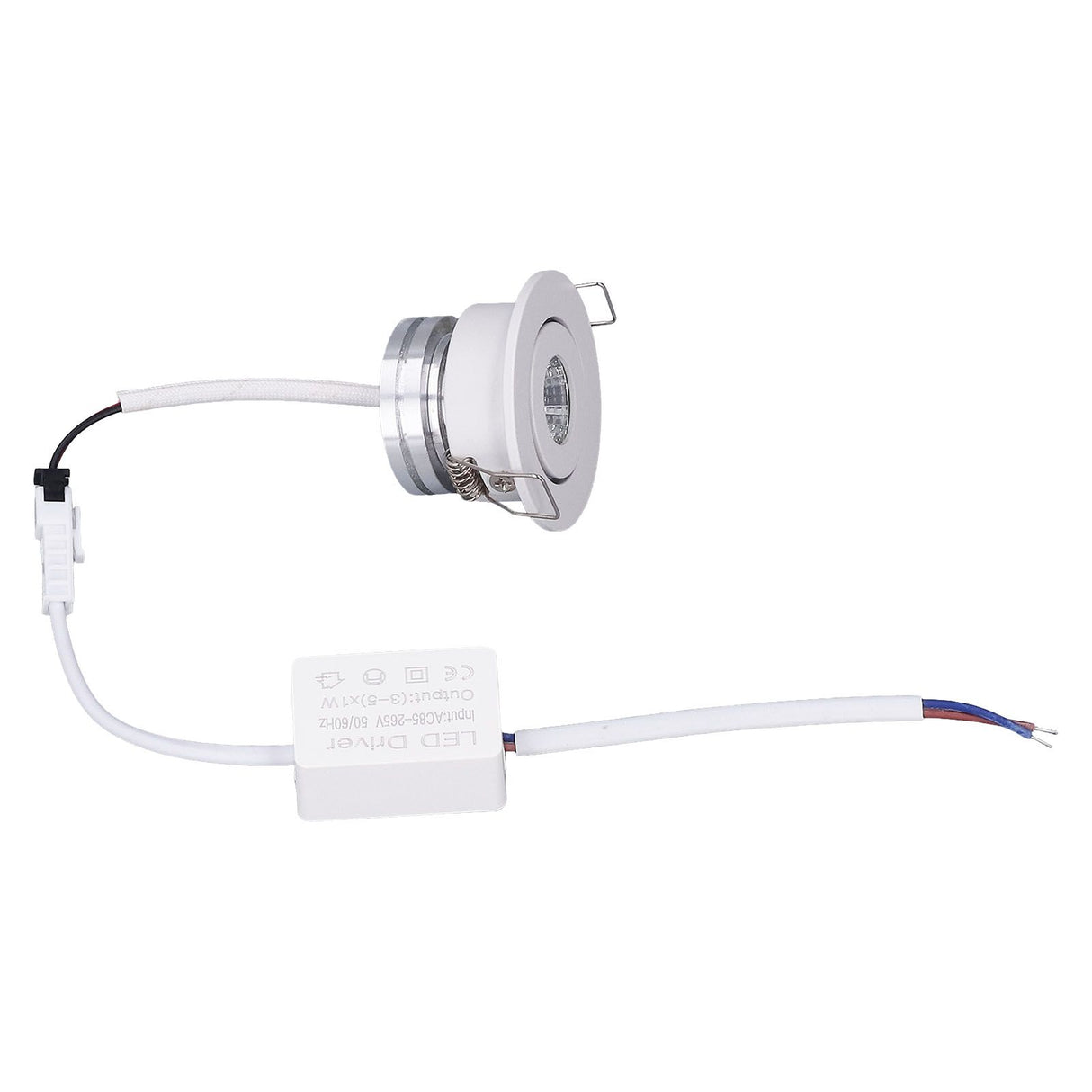 LED Recessed Light Mini Adjustable Angle Aluminium Recessed Ceiling Light White 85‑265V Cold White 6000K