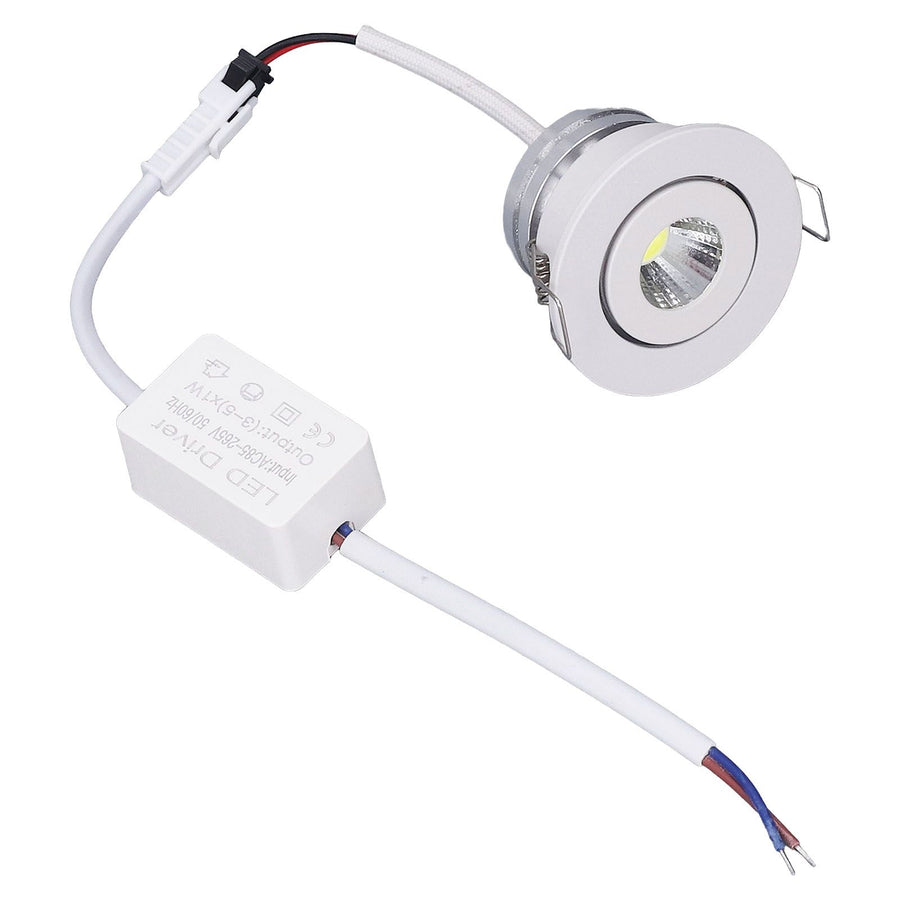 LED Recessed Light Mini Adjustable Angle Aluminium Recessed Ceiling Light White 85‑265V Warm White 3000K, image 5
