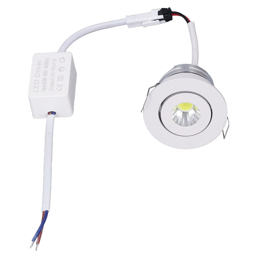LED Recessed Light Mini Adjustable Angle Aluminium Recessed Ceiling Light White 85‑265V Warm White 3000K, image 6
