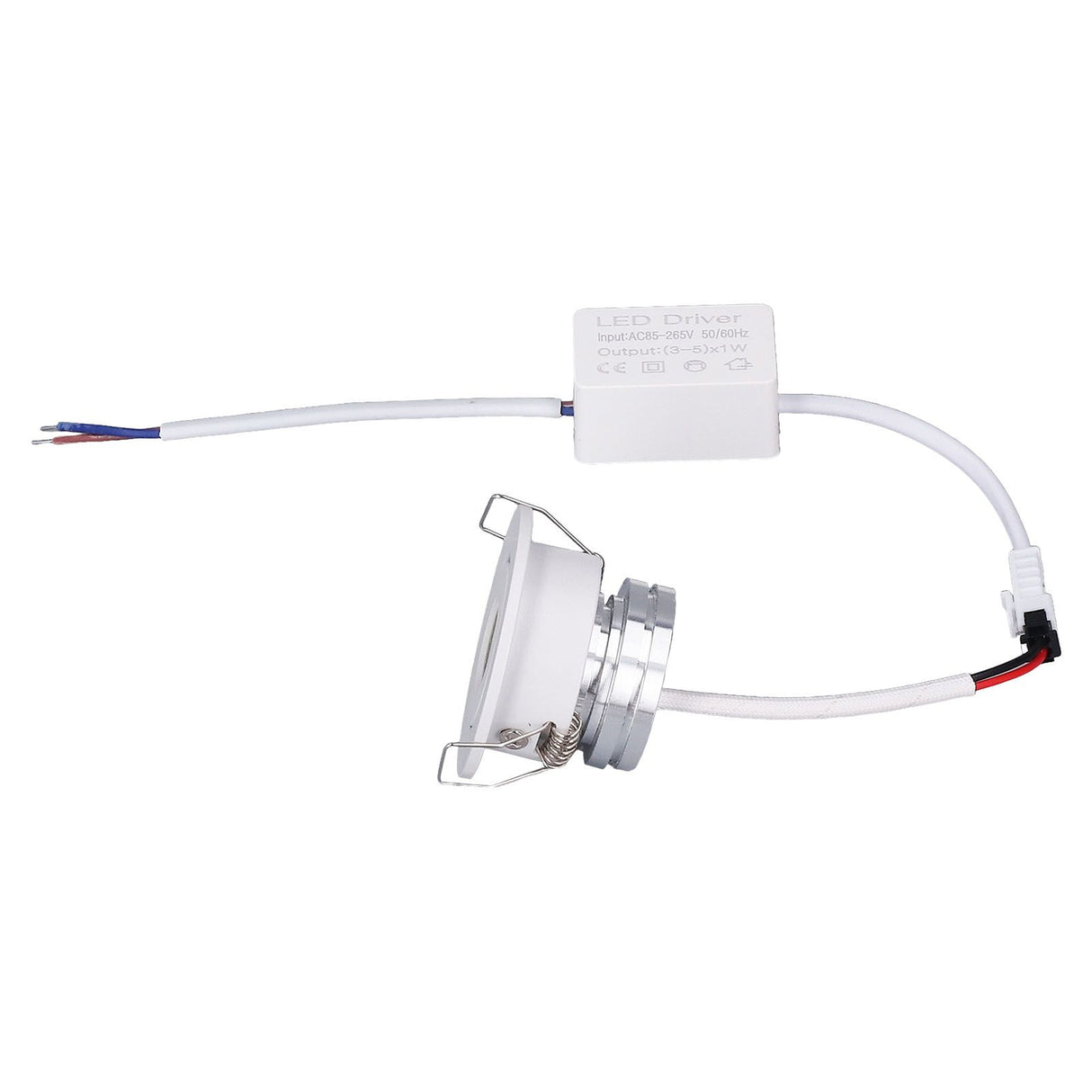 LED Recessed Light Mini Adjustable Angle Aluminium Recessed Ceiling Light White 85‑265V Warm White 3000K