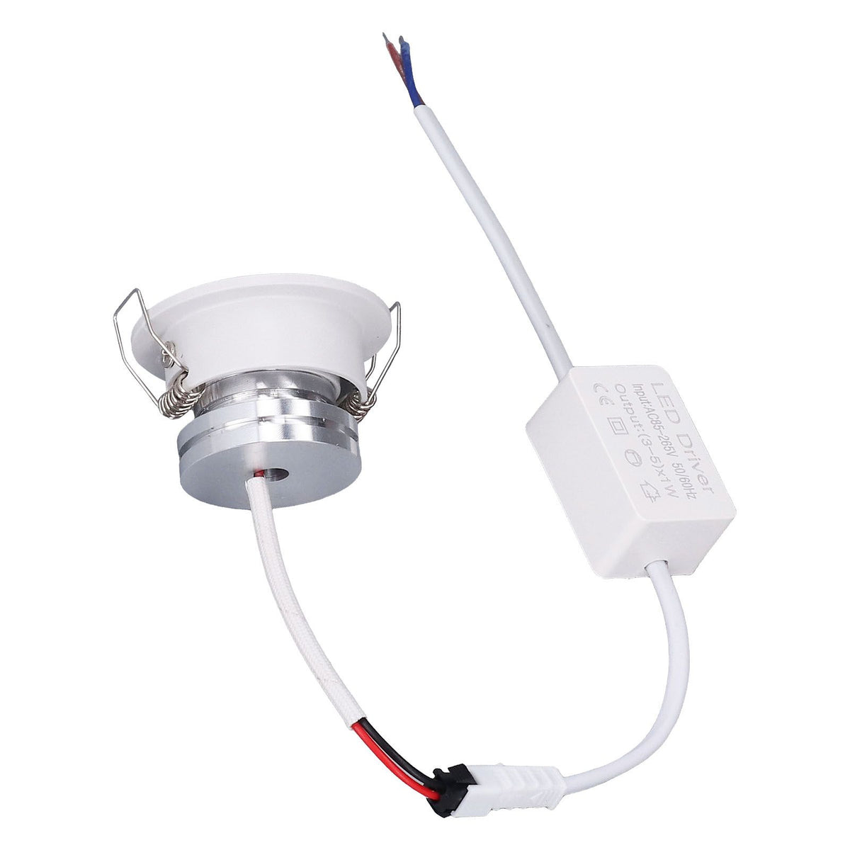 LED Recessed Light Mini Adjustable Angle Aluminium Recessed Ceiling Light White 85‑265V Warm White 3000K