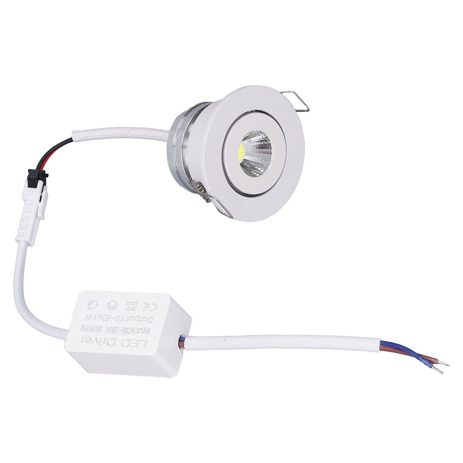 LED Recessed Light Mini Adjustable Angle Aluminium Recessed Ceiling Light White 85‑265V Warm White 3000K, image 10