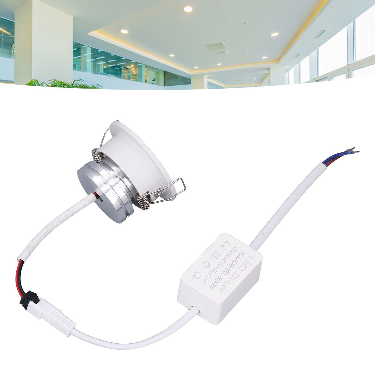 LED Recessed Light Mini Adjustable Angle Aluminium Recessed Ceiling Light White 85‑265V Warm White 3000K