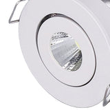 LED Recessed Light Mini Adjustable Angle Aluminium Recessed Ceiling Light White 85‑265V Warm White 3000K