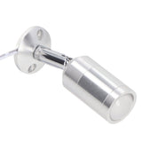 Display Cabinet Spotlight Adjustable Angle Mini LED Showcase Light for Jewelry Cabinets Shelves Silver AC 220V Warm White Light 3000K - Front View