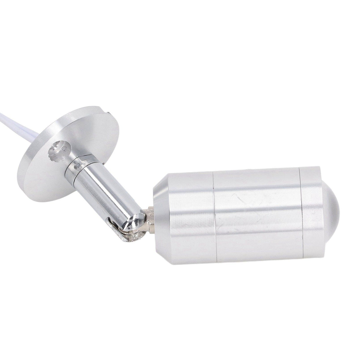 Display Cabinet Spotlight Adjustable Angle Mini LED Showcase Light for Jewelry Cabinets Shelves Silver AC 220V Warm White Light 3000K