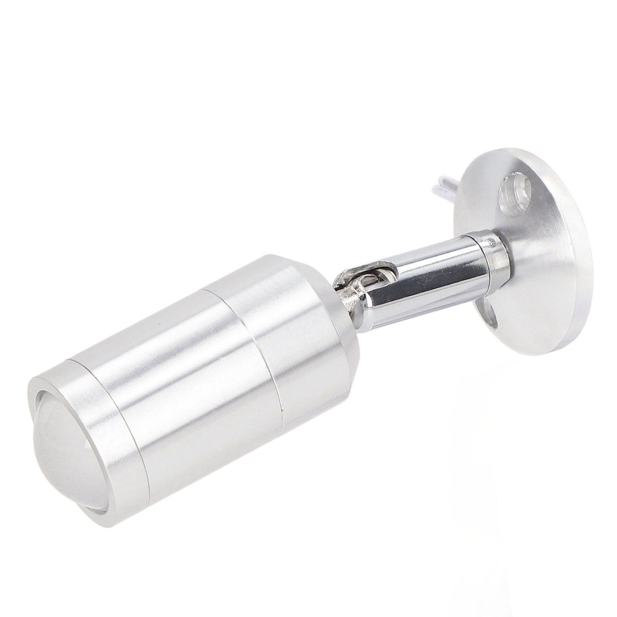 Display Cabinet Spotlight Adjustable Angle Mini LED Showcase Light for Jewelry Cabinets Shelves Silver AC 220V Warm White Light 3000K
