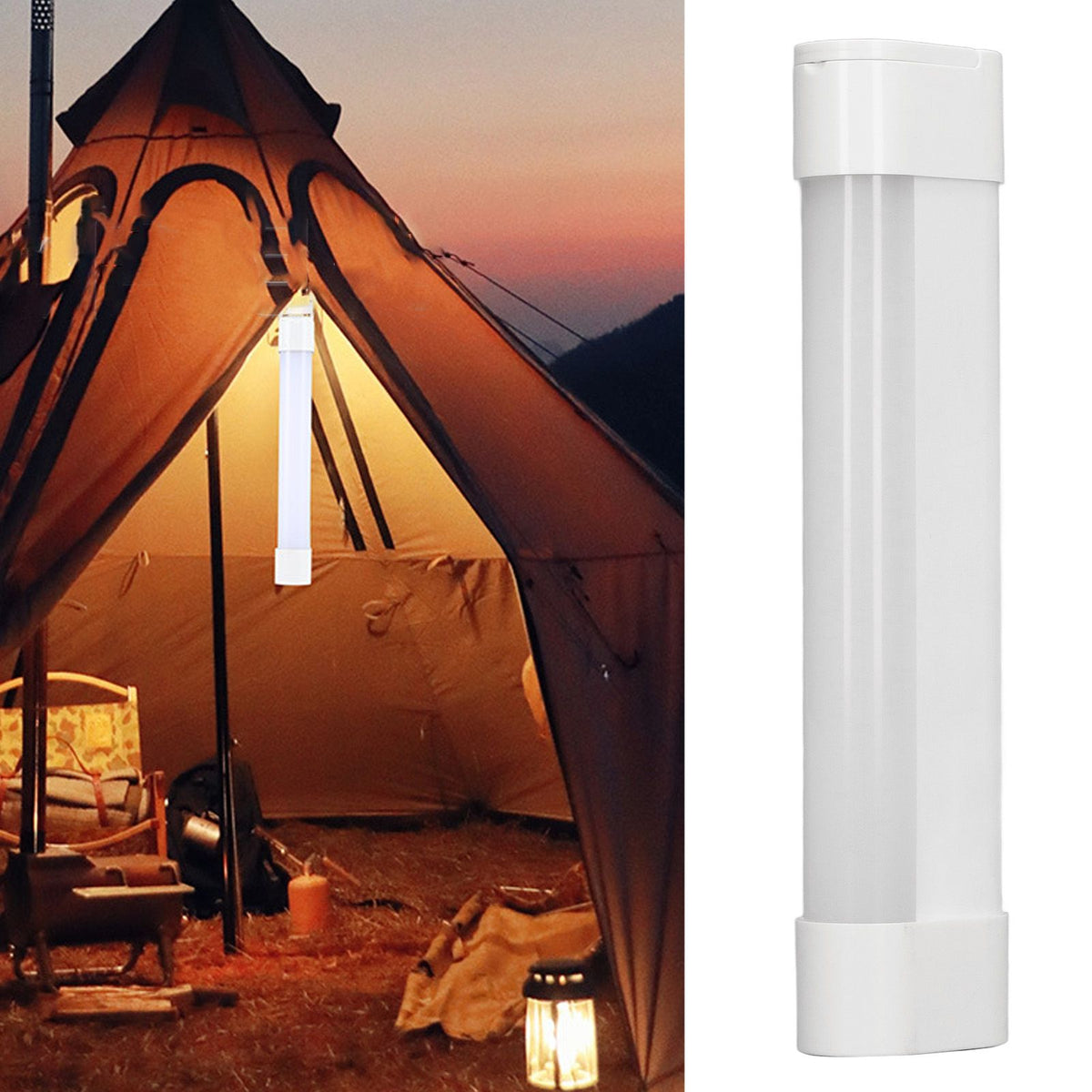 LED Emergency Light Tube Waterproof USB Charging Induction Lamp for Stairway Balcony