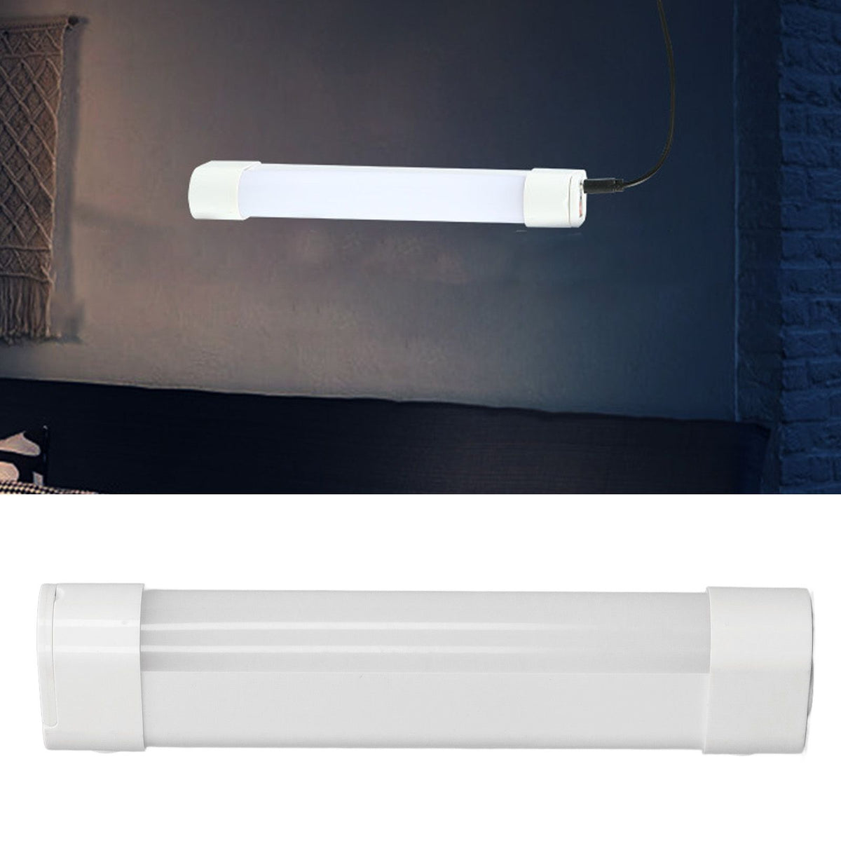 LED Emergency Light Tube Waterproof USB Charging Induction Lamp for Stairway Balcony