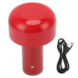 LED Desk Lamp Mushroom Design USB Charging 3 Color Temperature Touch Table Light for Restaurant Study Red