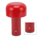 LED Desk Lamp Mushroom Design USB Charging 3 Color Temperature Touch Table Light for Restaurant Study Red - Low Angle