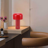LED Desk Lamp Mushroom Design USB Charging 3 Color Temperature Touch Table Light for Restaurant Study Red