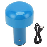 LED Desk Lamp Mushroom Design USB Charging 3 Color Temperature Touch Table Light for Restaurant Study Blue