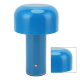 LED Desk Lamp Mushroom Design USB Charging 3 Color Temperature Touch Table Light for Restaurant Study Blue