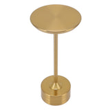 Cordless Table Lamp Rechargeable 2000mAh 3 Levels Brightness Portable USB C LED Metal Bedside Lamp Gold - Front View