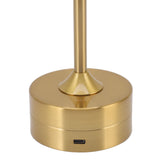 Cordless Table Lamp Rechargeable 2000mAh 3 Levels Brightness Portable USB C LED Metal Bedside Lamp Gold - Extra Image