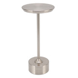 Cordless Table Lamp Rechargeable 2000mAh 3 Levels Brightness Portable USB C LED Metal Bedside Lamp Silver - Top-Down View