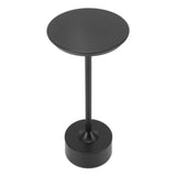 Cordless Table Lamp Rechargeable 2000mAh 3 Levels Brightness Portable USB C LED Metal Bedside Lamp Black - Front View