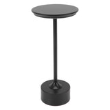 Cordless Table Lamp Rechargeable 2000mAh 3 Levels Brightness Portable USB C LED Metal Bedside Lamp Black - Top-Down View