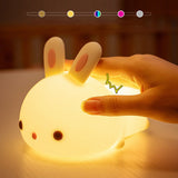 Bunny Night Light Sensitive Induction Portable Silicone Cute Style Rechargeable Battery Kids Night Lamp for Room - Extra Image