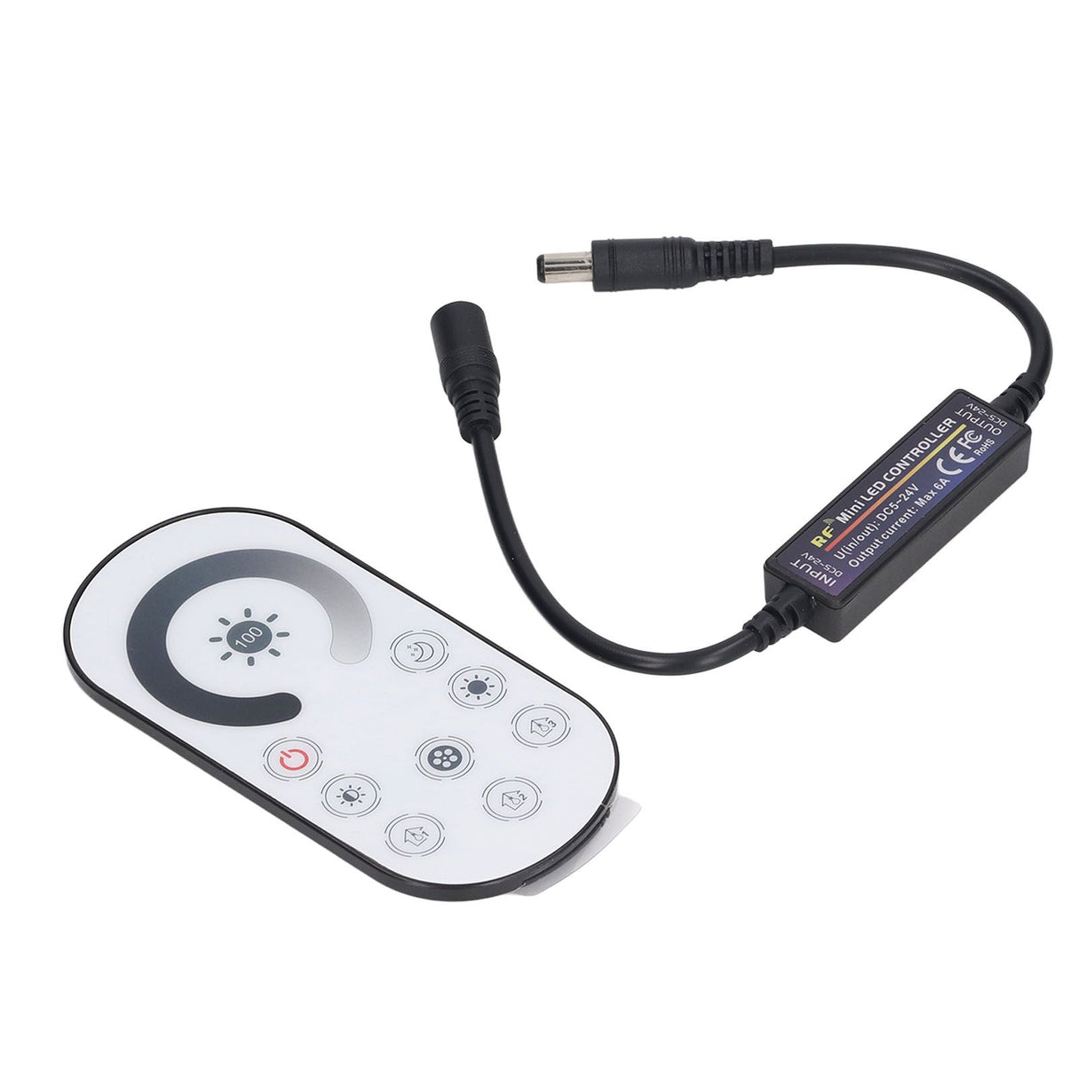 RF Full Touch Dimmer Wireless Constant Voltage LED Controller Mini Induction Light Bar Controller DC 5‑24V