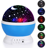 Star Projector Night Light Super Bright Romantic Nightlight Starlight LED Colorful Star Dream Projector - Top-Down View