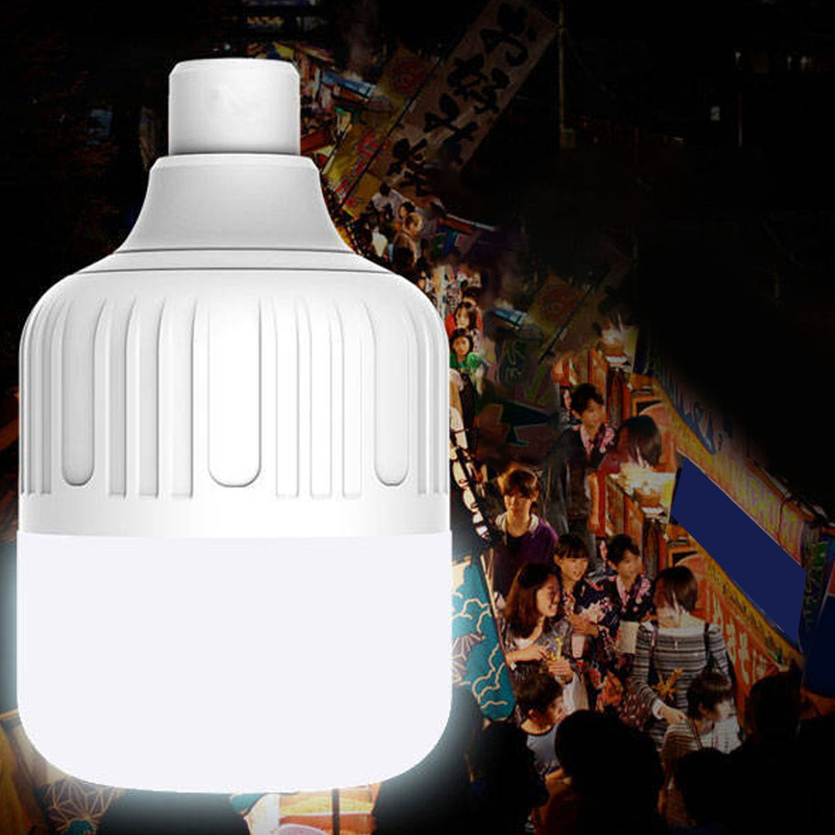 80W 80mm LED Emergency Light Bulb USB Rechargeable Bulb for Outdoor Night Market Stalls Home Power Failure